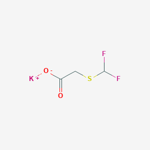 molecular formula C3H3F2KO2S B1432372 Potassium 2-((difluoromethyl)thio)acetate CAS No. 1797117-16-8