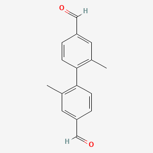 molecular formula C16H14O2 B14323722 2,2'-Dimethyl[1,1'-biphenyl]-4,4'-dicarbaldehyde CAS No. 100207-94-1