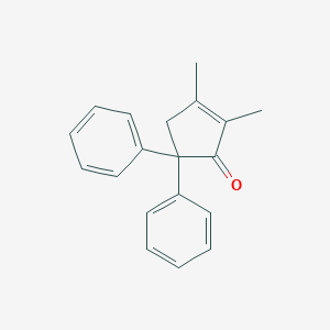 molecular formula C19H18O B14323732 2-Cyclopenten-1-one, 2,3-dimethyl-5,5-diphenyl- CAS No. 103826-17-1