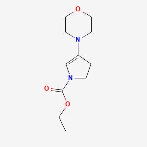 molecular formula C11H18N2O3 B14323739 Ethyl 4-(morpholin-4-yl)-2,3-dihydro-1H-pyrrole-1-carboxylate CAS No. 106183-59-9