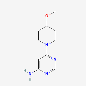 molecular formula C10H16N4O B1432377 6-(4-Methoxypiperidin-1-yl)pyrimidin-4-amine CAS No. 1497993-64-2