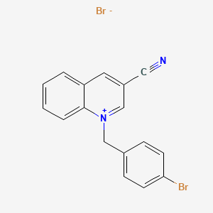 1-[(4-Bromophenyl)methyl]-3-cyanoquinolin-1-ium bromide