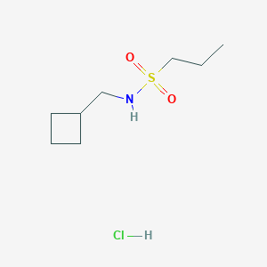 molecular formula C8H18ClNO2S B1432381 N-(cyclobutylmethyl)propane-1-sulfonamide hydrochloride CAS No. 1630096-67-1