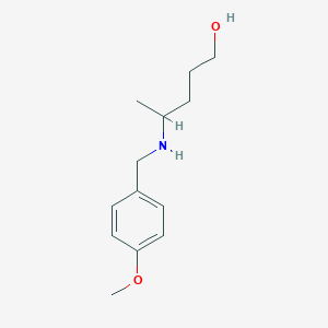 molecular formula C13H21NO2 B1432383 4-((4-Methoxybenzyl)amino)pentan-1-ol CAS No. 1525519-05-4