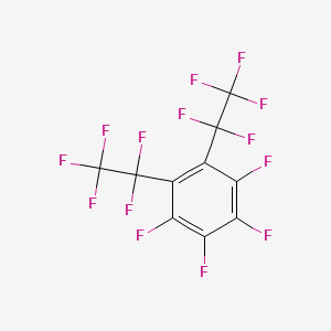 molecular formula C10F14 B14323831 1,2,3,4-Tetrafluoro-5,6-bis(pentafluoroethyl)benzene CAS No. 111864-95-0