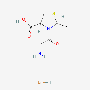 molecular formula C7H13BrN2O3S B14323847 3-Glycyl-2-methyl-4-thiazolidinecarboxylic acid hydrobromide CAS No. 107321-77-7