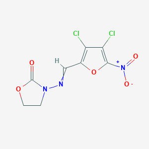 3-{[(3,4-Dichloro-5-nitrofuran-2-yl)methylidene]amino}-1,3-oxazolidin-2-one