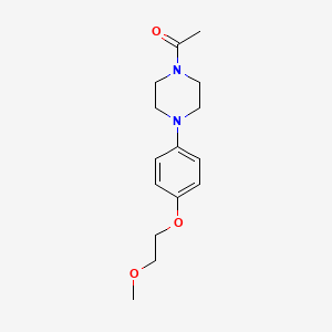B1432396 Ethanone, 1-[4-[4-(2-methoxyethoxy)phenyl]-1-piperazinyl]- CAS No. 387358-27-2