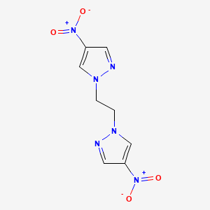 molecular formula C8H8N6O4 B14323989 1,1'-(Ethane-1,2-diyl)bis(4-nitro-1H-pyrazole) CAS No. 108372-40-3