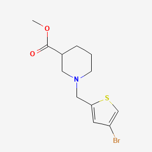 molecular formula C12H16BrNO2S B1432399 Methyl 1-[(4-bromothiophen-2-YL)methyl]piperidine-3-carboxylate CAS No. 1548163-89-8