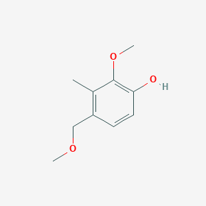 molecular formula C10H14O3 B14324014 Phenol, 2-methoxy-4-(methoxymethyl)-3-methyl- CAS No. 109685-13-4