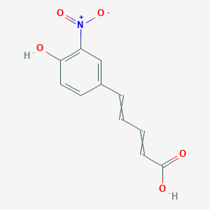 molecular formula C11H9NO5 B14324022 5-(4-Hydroxy-3-nitrophenyl)penta-2,4-dienoic acid CAS No. 105183-12-8