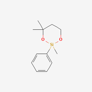 molecular formula C12H18O2Si B14324039 2,4,4-Trimethyl-2-phenyl-1,3,2-dioxasilinane CAS No. 106814-50-0