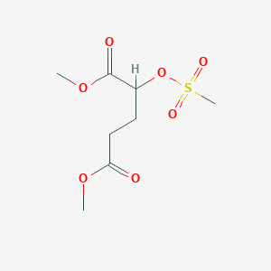 molecular formula C8H14O7S B14324108 Dimethyl 2-[(methanesulfonyl)oxy]pentanedioate CAS No. 103972-72-1