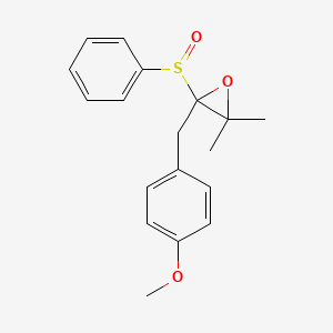 molecular formula C18H20O3S B14324118 2-(Benzenesulfinyl)-2-[(4-methoxyphenyl)methyl]-3,3-dimethyloxirane CAS No. 106262-63-9