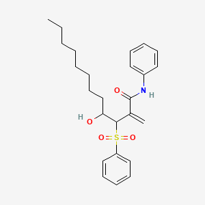 3-(Benzenesulfonyl)-4-hydroxy-2-methylidene-N-phenyldodecanamide