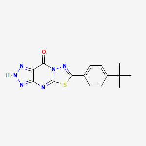 molecular formula C15H14N6OS B14324183 6-(4-tert-Butylphenyl)-[1,3,4]thiadiazolo[3,2-a][1,2,3]triazolo[4,5-d]pyrimidin-9(1H)-one CAS No. 100986-92-3