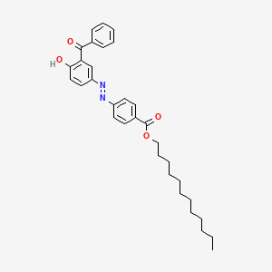 Dodecyl 4-[2-(3-benzoyl-4-oxocyclohexa-2,5-dien-1-ylidene)hydrazinyl]benzoate