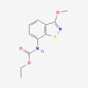 molecular formula C11H12N2O3S B14324232 ethyl N-(3-methoxy-1,2-benzothiazol-7-yl)carbamate CAS No. 104121-70-2