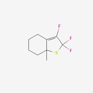 molecular formula C9H11F3S B14324235 2,2,3-Trifluoro-7a-methyl-2,4,5,6,7-hexahydrobenzothiophene CAS No. 100333-45-7