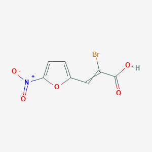 molecular formula C7H4BrNO5 B14324239 2-Bromo-3-(5-nitrofuran-2-yl)prop-2-enoic acid CAS No. 106344-88-1