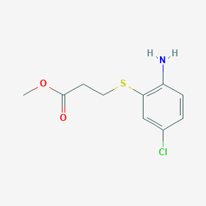 molecular formula C10H12ClNO2S B1432424 Methyl 3-[(2-amino-5-chlorophenyl)sulfanyl]propanoate CAS No. 1522031-29-3