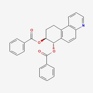 molecular formula C27H21NO4 B14324244 [(7S,8S)-7-benzoyloxy-7,8,9,10-tetrahydrobenzo[f]quinolin-8-yl] benzoate CAS No. 103620-23-1