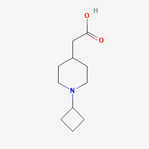 molecular formula C11H19NO2 B1432425 2-(1-Cyclobutylpiperidin-4-yl)acetic acid CAS No. 1428863-12-0