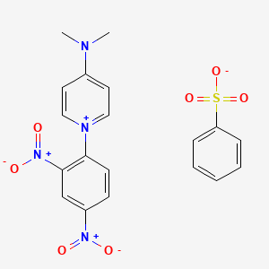 molecular formula C19H18N4O7S B14324253 4-(Dimethylamino)-1-(2,4-dinitrophenyl)pyridin-1-ium benzenesulfonate CAS No. 111055-12-0