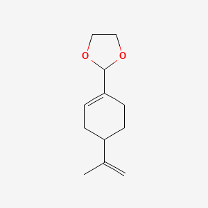 molecular formula C12H18O2 B14324270 2-[4-(Prop-1-en-2-yl)cyclohex-1-en-1-yl]-1,3-dioxolane CAS No. 105539-19-3