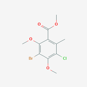 Benzoic acid, 3-bromo-5-chloro-2,4-dimethoxy-6-methyl-, methyl ester