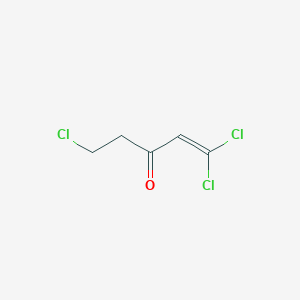 molecular formula C5H5Cl3O B14324295 1,1,5-Trichloropent-1-EN-3-one CAS No. 111550-38-0