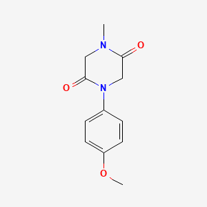 molecular formula C12H14N2O3 B14324309 1-(4-Methoxyphenyl)-4-methylpiperazine-2,5-dione CAS No. 106619-70-9