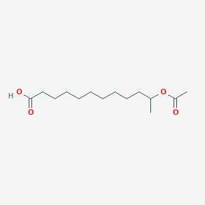 molecular formula C14H26O4 B14324332 11-(Acetyloxy)dodecanoic acid CAS No. 110220-84-3