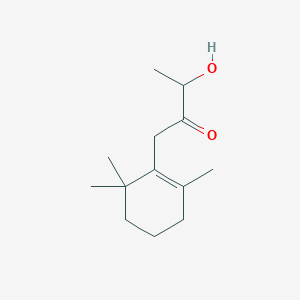 molecular formula C13H22O2 B14324335 3-Hydroxy-1-(2,6,6-trimethylcyclohex-1-en-1-yl)butan-2-one CAS No. 106339-20-2