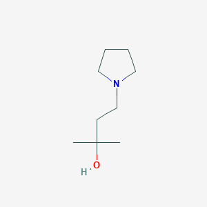 molecular formula C9H19NO B1432438 2-Methyl-4-(pyrrolidin-1-yl)butan-2-ol CAS No. 1512285-97-0