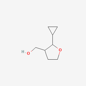 molecular formula C8H14O2 B1432439 (2-环丙基氧杂环-3-基)甲醇 CAS No. 1499610-82-0