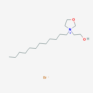 molecular formula C17H36BrNO2 B14324407 3-Dodecyl-3-(2-hydroxyethyl)-1,3-oxazolidin-3-ium bromide CAS No. 111864-08-5