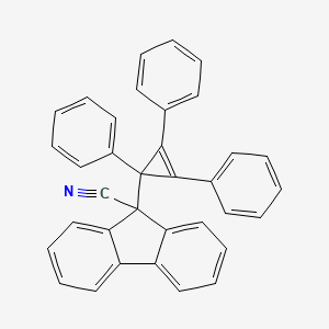 molecular formula C35H23N B14324437 9-(1,2,3-Triphenylcycloprop-2-EN-1-YL)-9H-fluorene-9-carbonitrile CAS No. 105281-52-5