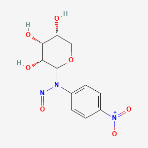 molecular formula C11H13N3O7 B14324438 N-Nitroso-N-p-nitrophenyl-D-ribosylamine CAS No. 111955-14-7