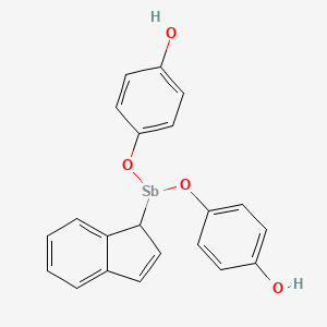 4,4'-{[(1H-Inden-1-yl)stibanediyl]bis(oxy)}diphenol