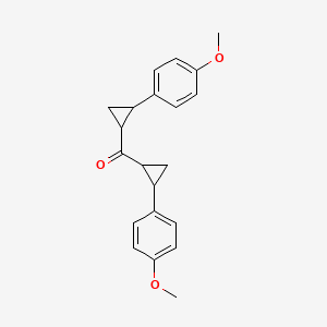 molecular formula C21H22O3 B14324456 Bis[2-(4-methoxyphenyl)cyclopropyl]methanone CAS No. 100897-20-9