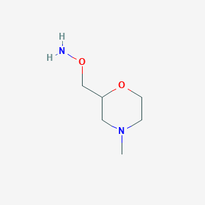 molecular formula C6H14N2O2 B1432448 O-[(4-methylmorpholin-2-yl)methyl]hydroxylamine CAS No. 1540203-63-1