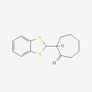 2-(2H-1,3-Benzodithiol-2-yl)cycloheptan-1-one