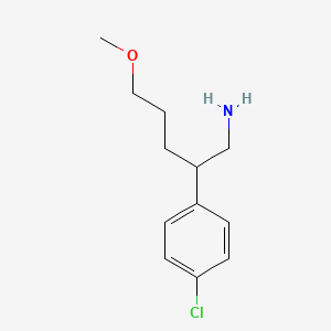 molecular formula C12H18ClNO B1432449 2-(4-Chlorophenyl)-5-methoxypentan-1-amine CAS No. 1542705-17-8