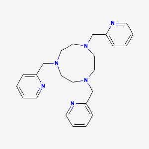 molecular formula C24H30N6 B14324492 1H-1,4,7-Triazonine, octahydro-1,4,7-tris(2-pyridinylmethyl)- CAS No. 102851-50-3