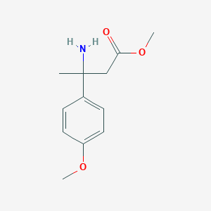 molecular formula C12H17NO3 B1432450 Methyl 3-amino-3-(4-methoxyphenyl)butanoate CAS No. 1538760-89-2