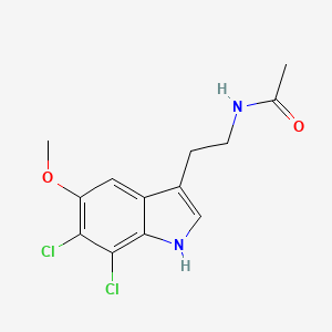 molecular formula C13H14Cl2N2O2 B14324500 N-[2-(6,7-Dichloro-5-methoxy-1H-indol-3-yl)ethyl]acetamide CAS No. 105630-39-5