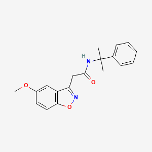 2-(5-Methoxy-1,2-benzoxazol-3-yl)-N-(2-phenylpropan-2-yl)acetamide