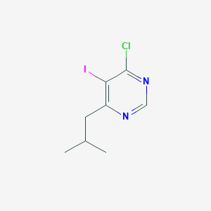 molecular formula C8H10ClIN2 B1432453 4-Chloro-5-iodo-6-(2-methylpropyl)pyrimidine CAS No. 1514650-08-8